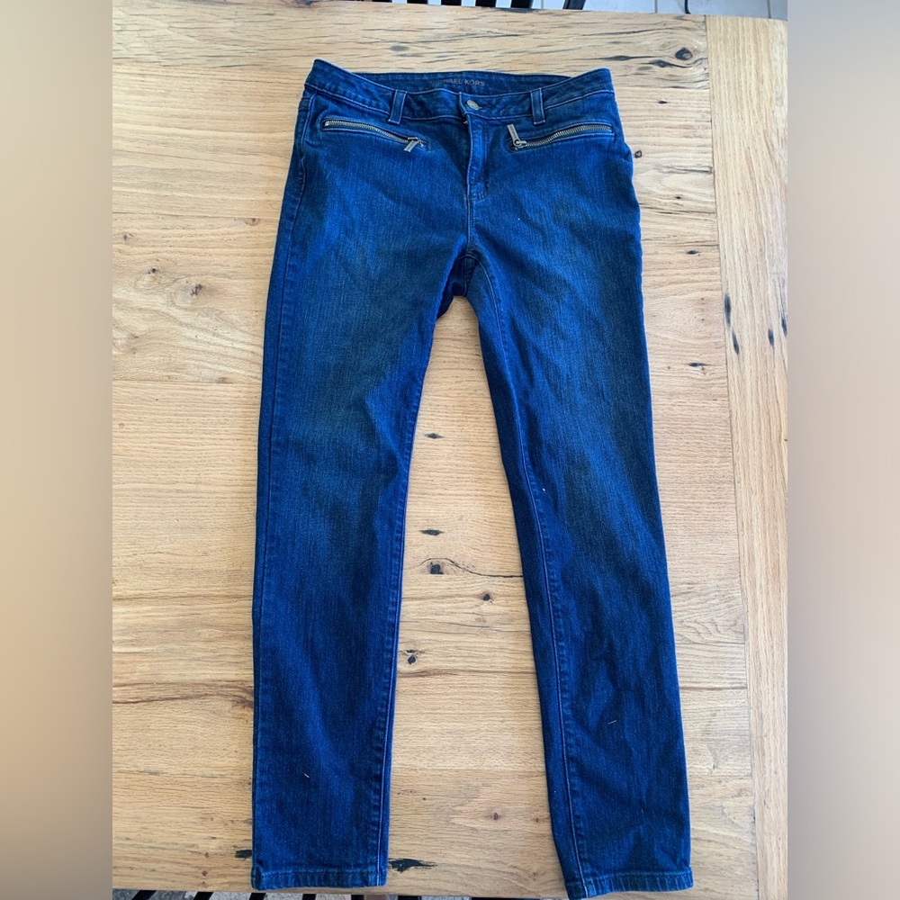 Michael Kors Zipper Pocket Jeans Blue Women’s 6 Preloved